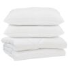 vidaXL Couette avec oreiller 3 pcs Blanc Microfibre