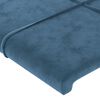 vidaXL T&ecirc;te de lit &agrave; LED Bleu fonc&eacute; 90x5x118/128 cm Velours
