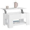 vidaXL Table basse blanc brillant 79x49x41 cm bois d'ing&eacute;nierie