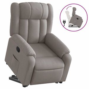 vidaXL Fauteuil inclinable taupe tissu