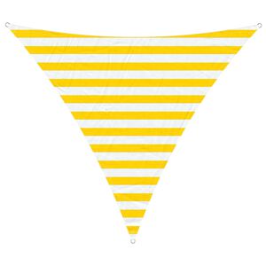 vidaXL Voile d'ombre Jaune et blanc 2 x 2 x 2 m 100 % polyester Oxford