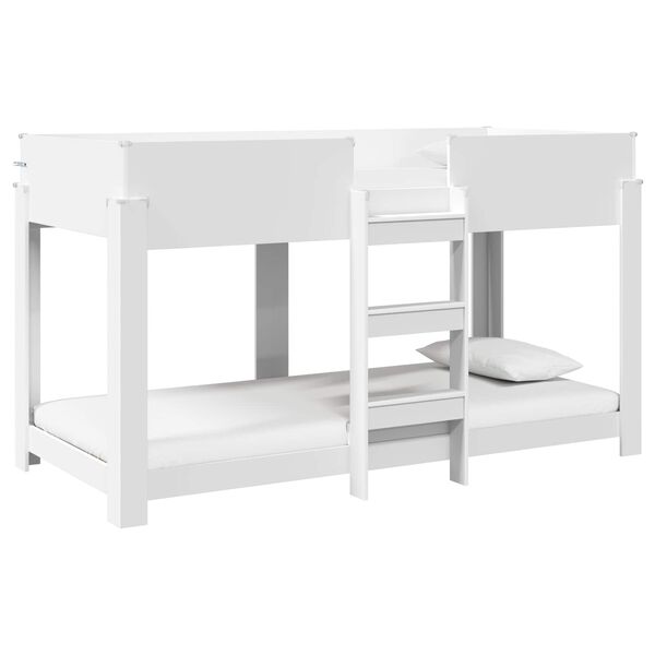vidaXL Lit Superpos&eacute; pour Enfants Blanc 90 x 200 cm Bois d'ing&eacute;nierie