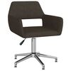 vidaXL Chaises pivotantes &agrave; manger lot de 4 marron fonc&eacute; tissu