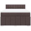 vidaXL Sommier &agrave; lattes de lit avec matelas Marron fonc&eacute; 140x190 cm