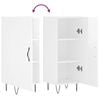 vidaXL Buffet Blanc brillant 34,5x34x90 cm Bois d'ing&eacute;nierie