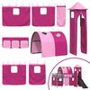 vidaXL Lit mezzanine pour enfants Noir et rose 79,5 x 200 cm M&eacute;tал