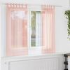vidaXL Rideaux en voile avec boucles 2 pcs rose 140x140 cm
