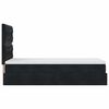 vidaXL Cadre de lit ottoman avec matelas noir 90x190 cm velours