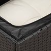 vidaXL Salon de jardin 5 pcs avec coussins noir r&eacute;sine tress&eacute;e