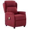 vidaXL Fauteuil de massage Rouge bordeaux Tissu