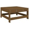 vidaXL Repose-pied de jardin et coussin marron miel bois de pin massif