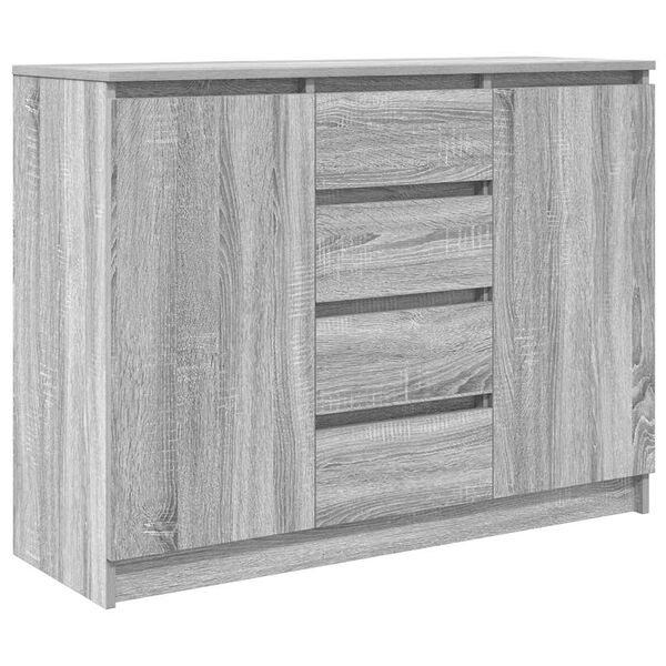 vidaXL Buffet avec tiroirs sonoma gris 100,5x35x76cm bois d'ingénierie