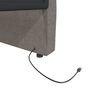 vidaXL Lit avec &eacute;clairage USB Taupe Tissu 90x200 cm