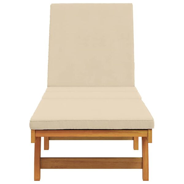vidaXL Transat Marron 199 x 63 x 85 cm Bois d'Acacia Massif