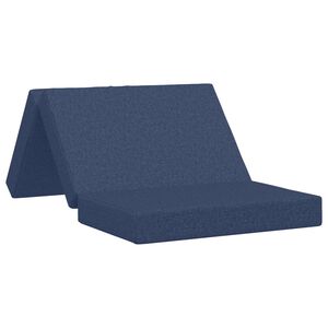 vidaXL Canap&eacute;-lit pliable 80 x 67 x 45 cm Bleu