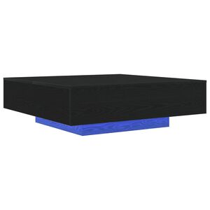 vidaXL Table basse Ch&ecirc;ne noir 100 x 100 x 31 cm Bois d'ing&eacute;nierie