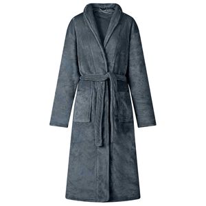 vidaXL Robe de bain sans capuche Bleu marine s Flanelle