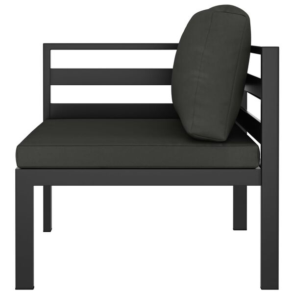 vidaXL Salon de jardin 10 pcs avec coussins Aluminium Anthracite