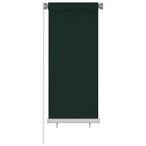 vidaXL Store roulant d'ext&eacute;rieur 65&nbsp;(l) x 140&nbsp;(H) cm HDPE vert fonc&eacute;