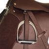 Set de selle &eacute;quitation 17,5" en cuir v&eacute;ritable 18 cm 5 en 1 brun