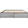 vidaXL Cadre de lit sans matelas sonoma gris 150x200 cm