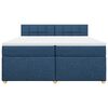 vidaXL Sommier &agrave; lattes de lit avec matelas Bleu 200x200 cm Tissu
