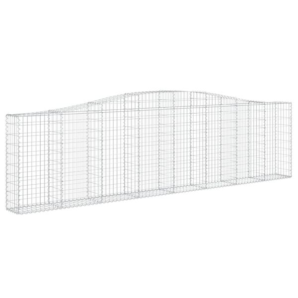 vidaXL Paniers &agrave; gabions arqu&eacute;s 10 pcs 400x30x100/120 cm Fer galvanis&eacute;