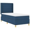 vidaXL Lit &agrave; ressorts avec matelas Bleu 90 x 190 cm tissu