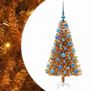 vidaXL Sapin de No&euml;l Dor&eacute; 120 cm PET