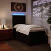 vidaXL Sommier &agrave; lattes de lit avec matelas Noir 100x200 cm Similicuir
