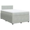 vidaXL Sommier &agrave; lattes de lit et matelas gris clair 120x190cm velours