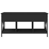 vidaXL Table basse noir 100x55x50 cm bois d'ing&eacute;nierie et m&eacute;tal