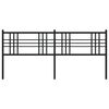 vidaXL T&ecirc;te de lit de remplacement m&eacute;tal noir 180 cm