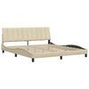 vidaXL Cadre de lit sans matelas Hanko cr&egrave;me 180x200 cm tissu