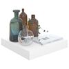 vidaXL &Eacute;tag&egrave;re murale flottante 2 pcs Blanc brillant 23x23,5x3,8cm MDF