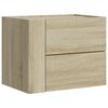 vidaXL Tables de chevet murales 2 pcs ch&ecirc;ne sonoma 45x30x35 cm