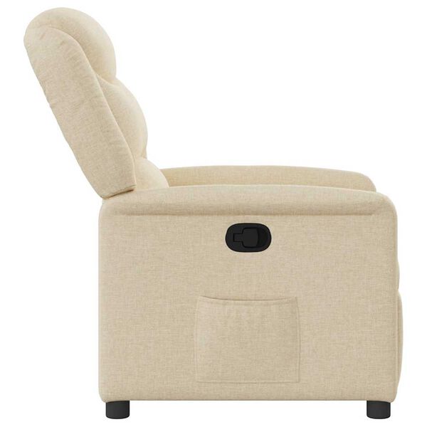 vidaXL Fauteuil inclinable Cr&egrave;me Tissu