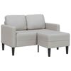 vidaXL Canap&eacute; 2 places avec m&eacute;ridienne en L gris nuage 125 cm tissu