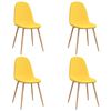 vidaXL Chaises à manger lot de 4 jaune moutarde tissu