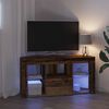 vidaXL Meuble TV LED d'Angle Bois ancien 100 x 40 x 50 cm