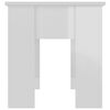 vidaXL Table basse blanc brillant 101x49x52 cm bois d'ing&eacute;nierie