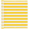 vidaXL &Eacute;cran de balcon Jaune et blanc 110 x 1000 cm Tissu Oxford