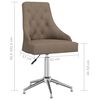 vidaXL Chaises pivotantes &agrave; manger lot de 4 taupe tissu