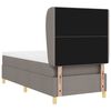 vidaXL Lit &agrave; ressorts avec matelas Taupe 200 x 80 cm tissu