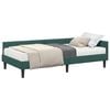 vidaXL Cadre de lit d'angle avec matelas Autre 2 pi&egrave;ces Vert Velours