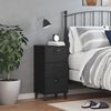 vidaXL Table de chevet VIKEN noir bois d'ing&eacute;nierie