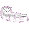 vidaXL Lit avec matelas taupe 90x190 cm tissu