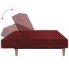 vidaXL Canap&eacute;-lit &agrave; 2 places avec repose-pied Rouge bordeaux Tissu