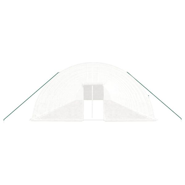 vidaXL Serre avec cadre en acier blanc 144 m&sup2; 24x6x2,85 m