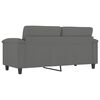 vidaXL Canap&eacute; &agrave; 2 places Gris fonc&eacute; 140 cm Tissu microfibre